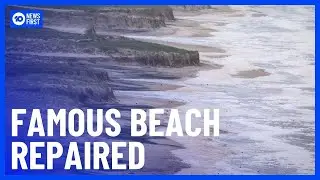 Famous Gold Coast Beach Being Restored After Cyclone Alfred | 10 News First