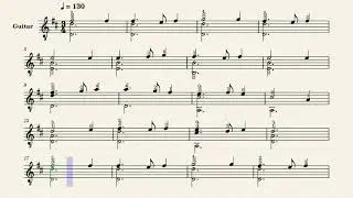 Caleno custure me, English folk song (guitar sheet music)