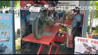 Petrol pump Two wheeler oil changing Bike lift. Maruti Auto Equipment +91 9442522493