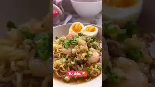 Creative way to cook instant ramen at home #cheapandeasy