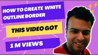 Steps to add white OUTLINE BORDER to IMAGE  using CANVA Free in HINDI | WHITE Stroke to Image
