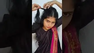 2 Mins Easy Hairstyle for Traditional dress ❤️✨ #makeup #hairstyle #easyhairstyle #hacks