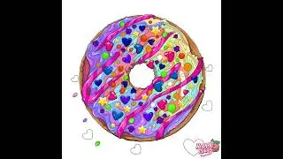 Happy Colour: Rainbow love sprinkle donut Timelapse ##happycolor #donuts