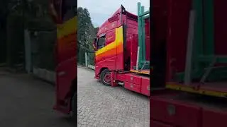Glass storage rack on transport to customer