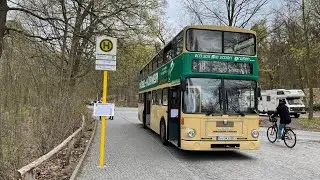Bus Mitfahrt von S Messe Nord/ICC bis Pfaueninsel im MAN SD200 auf 218 Komplette Linie