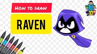 How to draw Raven || Teen Titans Go!