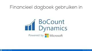 Financieel dagboek gebruiken in BoCount Dynamics