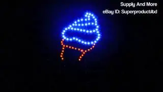 Ice Cream sugar cone LED store shop Sign waffle candy Sweets