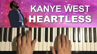 How To Play - Kanye West - Heartless (Piano Tutorial Lesson)