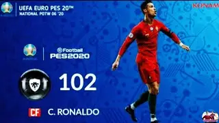 UPCOMING THURSDAY 06 '20 UEFA EURO PES 20&trade; POTW FEATURED PLAYERS MAX LEVEL RATINGS