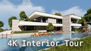 4K Blender Eevee Interior Animation | Modular Modern House 4