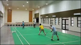 Men's Doubles Badminton Match: Engineers, Doctor and Teacher!#badmintontraining    #badmintontrick
