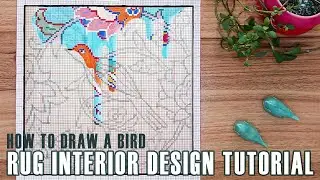 Video tutorial on carpet design: How to Draw a Bird on Carpet Design | Step by Step Tutorial