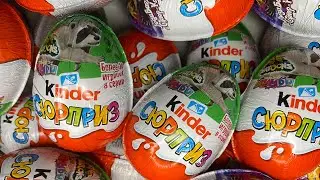 НОВЫЙ 728 Kinder ASMR открытие - серия Sticky toys