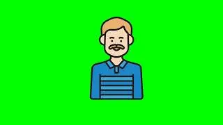 Green screen Line Art Avatars | Animated Avatar Sticker | Free Download