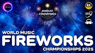 FIREWORKS DISPLAY BONFIRE NIGHT with MUSIC 2025 - 8K / VR / 360&deg; - Jubilee Fireworks