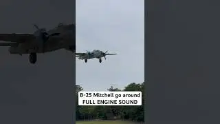 B-25 flyby with NO MUSIC #warbird #flyby #aviation #vintageaircraft #bomber #ww2 #radialengine