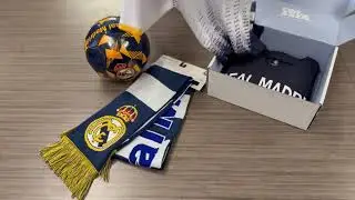 Officially Licensed Real Madrid Ultimate Fan Pack, 5pc Set - Jacket, T-Shirts, Scarf & Soccer Ball
