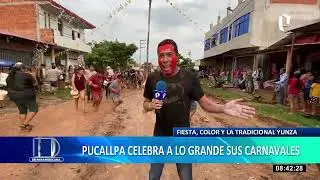 Pucallpa celebra a lo grande sus carnavales: ni los reporteros se salvan de los ataques con pintura