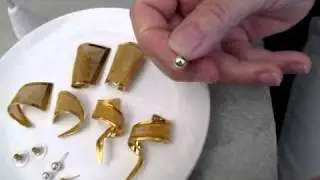Gold-Silver Mesh Earring Jackets