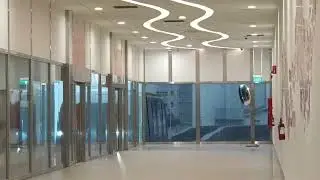 (Strides Sentosa Exp.) Yellow Monorail w/ Pac-Man ad Arriving S1 Vivocity