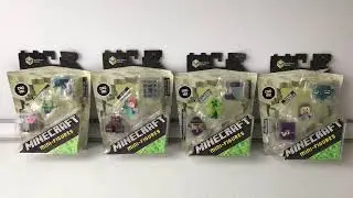 Minecraft mini-figures 3-pack series .End Stone Series 6. Unboxing.(Music by Valery Evlanov)
