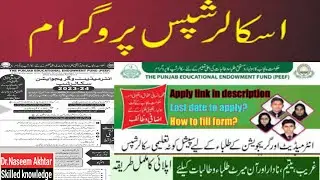 Punjab Education Endowment Fund (PEEF)|| How to Apply for PEEF Scholarship
