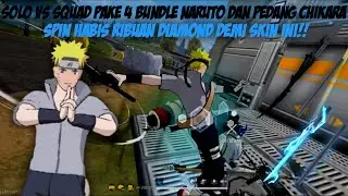 SOLO VS SQUAD PAKE KOMBINASI 4 BUNDLE NARUTO DAN PEDANG CHIKARA!! AUTO MENYALA🔥😎-FREE FIRE INDONESIA