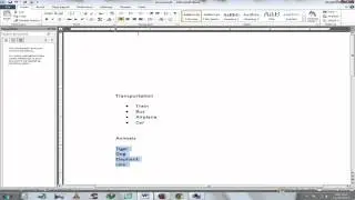 How to create bullet and number list in Microsoft Word 2010