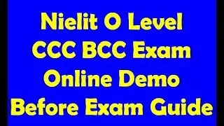 Nielit Doeacc BCC CCC Online Exam Demo How to Give Exam Tips Before Exam