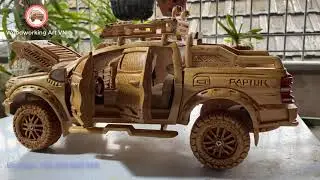 Woodworking Art car level Ford raptor  Latest version 2021