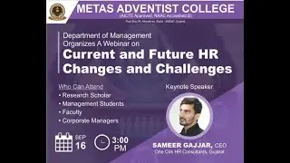 HR Webinar | Current & Future HR Challenges | Metas Adventist College (Surat) | The One Clik