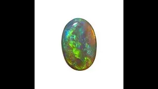 Green Oval Crystal Opal Stone Unset | FlashOpal