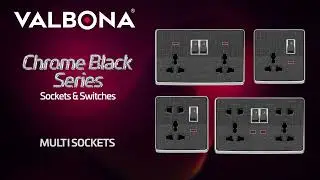 Valbona Chrome Black Sockets & Switches.