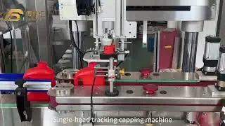 Fully Automatic Single Head Tracking Motor Servo Following Screw Capping Machine for Plastic Deterge