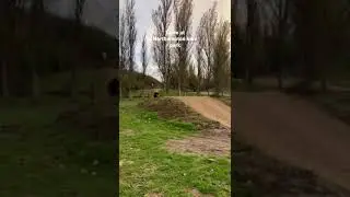 Sending a big jump at Northampton bike park