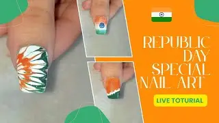🔴🇮🇳26 January Special Nail Art 💅🏻✨ | Easy Tricolor Nail design 💅🏻 | Nails 2026 ✨