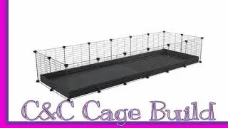 C&C Cage from Kavee  4x2 Grid Cage for 2 Guinea Pigs using Cable Ties in lilac