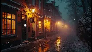 Cinematic Winter Night &mdash; Cozy Snowy Street Ambience
