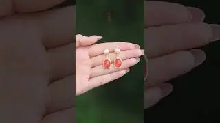 ✨Cherry Red Nanhong Earrings｜Boost Career Luck & Zodiac Love Energy 🍒#QiDynamics #shorts #fengshui