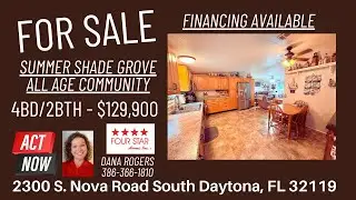 🚨SOLD🚨🏡 SPACIOUS 4-BEDROOM HOME IN ALL-AGE COMMUNITY &ndash; $129,900! 🏡SOUTH DAYTONA, FL