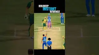 Kuldeep Instant Revenge 😱 Wicket in Dream Cricket 25 #shorts #cricket #shortvideo