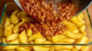 Simply pour the minced meat over the potatoes! Incredibly Delicious Recipe🔝Drive Everyone Crazy