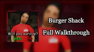 Burger Shack | Full Walkthrough | Roblox