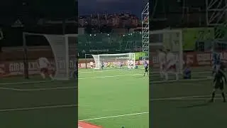 Gibraltar v Andorra. Gibraltar's one and only winning goal. 19/11/2022.