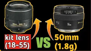 kit lens18-55 vs 50mm1.8g prime lence || kit lens vs 50mm lence compression || simpliyappa