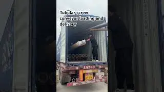 Tubular screw conveyor loading and delivery #cementscrewconveyor #tongjinjin #screwconveyor