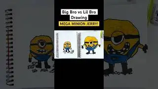 Drawing MEGA MINION JERRY from DESPICABLE ME 4 😳!! #kidsdrawing #minions #despicableme4 #drawing