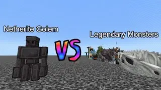 Netherite Golem (Extra Golems) vs Legendary Monsters | Minecraft  Mob Battle