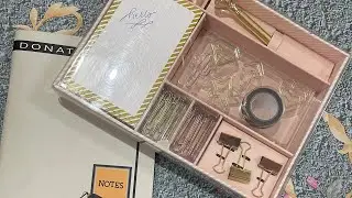 Unboxing and review of gold and pink box #unboxing #trending #viral #love #stationery